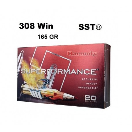 Munición Hornady 308 Win SUPERFORMANCE SST 165 gr