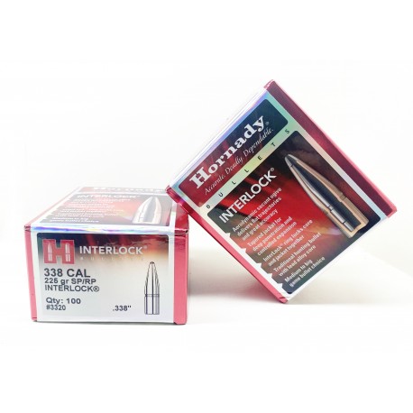 Plomos Hornady Cal.338 INTERLOCK 225gr (100 unds)