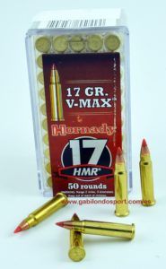 Municion Hornady 17 HMR V-MAX 17 gr