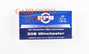Munición PRVI 308 sp 150 gr.
