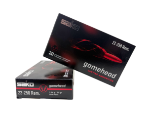 Munición SAKO 22-250 Rem Gamehead de 55 gr