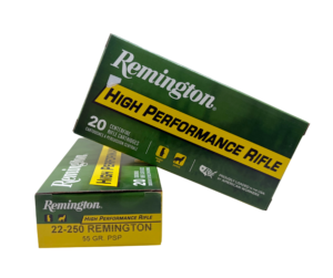 Munición Remington 22-250 Rem Core Lokt PSP de 55 gr