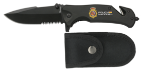 Navaja ALBAINOX Negra con sierra logo CNP
